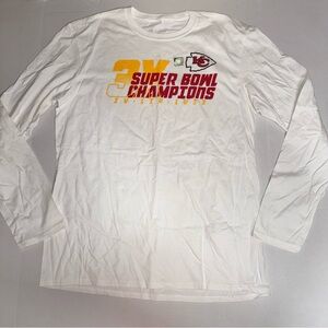 NFL Team Apparel Mens Size Large Kansas City Chiefs 3X Super Bowl Champions Tee